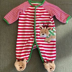 Christmas button onesie